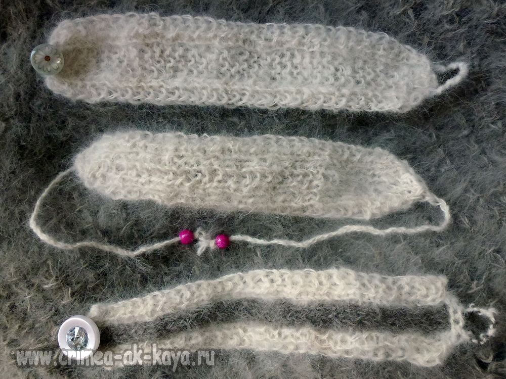 напульсники на запястье из собачьей шерсти